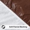 image:imageSmiry Round Table Cloth Cover Elastic Fitted Flannel Backed Vinyl Tablecloths for 5768 Round Tables Waterproof Wipeable Table Covers for Indoor Outdoor Picnic and Camping CoffeeCoffee