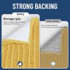 image:imageSmiry Bathroom Toilet Rugs U Shaped 24x20 Extra Soft Absorbent Non Slip Rubber Backing Chenille Contour Bath Rugs for Toilet Machine Washable Contoured Bath Mats Navy BlueYellow
