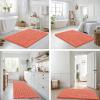 image:imageSmiry Bathroom Toilet Rugs U Shaped 24x20 Extra Soft Absorbent Non Slip Rubber Backing Chenille Contour Bath Rugs for Toilet Machine Washable Contoured Bath Mats Navy BlueCoral