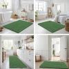 image:imageSmiry Bathroom Toilet Rugs U Shaped 24x20 Extra Soft Absorbent Non Slip Rubber Backing Chenille Contour Bath Rugs for Toilet Machine Washable Contoured Bath Mats Navy BlueOlive Green