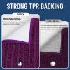 image:imageSmiry Bathroom Toilet Rugs U Shaped 24x20 Extra Soft Absorbent Non Slip Rubber Backing Chenille Contour Bath Rugs for Toilet Machine Washable Contoured Bath Mats Navy BlueViolet