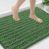image:imageSmiry Bathroom Toilet Rugs U Shaped 24x20 Extra Soft Absorbent Non Slip Rubber Backing Chenille Contour Bath Rugs for Toilet Machine Washable Contoured Bath Mats Navy BlueOlive Green