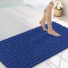 image:imageSmiry Bathroom Toilet Rugs U Shaped 24x20 Extra Soft Absorbent Non Slip Rubber Backing Chenille Contour Bath Rugs for Toilet Machine Washable Contoured Bath Mats Navy BlueRoyal Blue