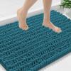 image:imageSmiry Bathroom Toilet Rugs U Shaped 24x20 Extra Soft Absorbent Non Slip Rubber Backing Chenille Contour Bath Rugs for Toilet Machine Washable Contoured Bath Mats Navy BlueLake Blue