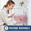 image:imageSmiry Bathroom Toilet Rugs U Shaped 24x20 Extra Soft Absorbent Non Slip Rubber Backing Chenille Contour Bath Rugs for Toilet Machine Washable Contoured Bath Mats Navy BlueDusty Rose