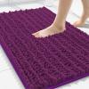 image:imageSmiry Bathroom Toilet Rugs U Shaped 24x20 Extra Soft Absorbent Non Slip Rubber Backing Chenille Contour Bath Rugs for Toilet Machine Washable Contoured Bath Mats Navy BlueViolet