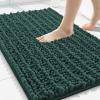 image:imageSmiry Bathroom Toilet Rugs U Shaped 24x20 Extra Soft Absorbent Non Slip Rubber Backing Chenille Contour Bath Rugs for Toilet Machine Washable Contoured Bath Mats Navy BlueGreen