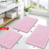 image:imageSmiry Bathroom Toilet Rugs U Shaped 24x20 Extra Soft Absorbent Non Slip Rubber Backing Chenille Contour Bath Rugs for Toilet Machine Washable Contoured Bath Mats Navy BluePink
