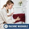 image:imageSmiry Bathroom Toilet Rugs U Shaped 24x20 Extra Soft Absorbent Non Slip Rubber Backing Chenille Contour Bath Rugs for Toilet Machine Washable Contoured Bath Mats Navy BlueRed