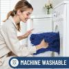 image:imageSmiry Bathroom Toilet Rugs U Shaped 24x20 Extra Soft Absorbent Non Slip Rubber Backing Chenille Contour Bath Rugs for Toilet Machine Washable Contoured Bath Mats Navy BlueRoyal Blue