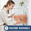 image:imageSmiry Bathroom Toilet Rugs U Shaped 24x20 Extra Soft Absorbent Non Slip Rubber Backing Chenille Contour Bath Rugs for Toilet Machine Washable Contoured Bath Mats Navy BluePeach