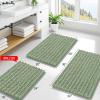 image:imageSmiry Bathroom Toilet Rugs U Shaped 24x20 Extra Soft Absorbent Non Slip Rubber Backing Chenille Contour Bath Rugs for Toilet Machine Washable Contoured Bath Mats Navy BlueSage Green