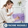 image:imageSmiry Bathroom Toilet Rugs U Shaped 24x20 Extra Soft Absorbent Non Slip Rubber Backing Chenille Contour Bath Rugs for Toilet Machine Washable Contoured Bath Mats Navy BluePurple