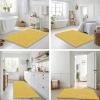 image:imageSmiry Bathroom Toilet Rugs U Shaped 24x20 Extra Soft Absorbent Non Slip Rubber Backing Chenille Contour Bath Rugs for Toilet Machine Washable Contoured Bath Mats Navy BlueYellow