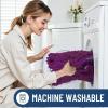 image:imageSmiry Bathroom Toilet Rugs U Shaped 24x20 Extra Soft Absorbent Non Slip Rubber Backing Chenille Contour Bath Rugs for Toilet Machine Washable Contoured Bath Mats Navy BlueViolet