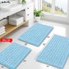 image:imageSmiry Bathroom Toilet Rugs U Shaped 24x20 Extra Soft Absorbent Non Slip Rubber Backing Chenille Contour Bath Rugs for Toilet Machine Washable Contoured Bath Mats Navy BlueSky Blue
