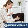 image:imageSmiry Bathroom Toilet Rugs U Shaped 24x20 Extra Soft Absorbent Non Slip Rubber Backing Chenille Contour Bath Rugs for Toilet Machine Washable Contoured Bath Mats Navy BlueBrown