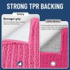 image:imageSmiry Bathroom Toilet Rugs U Shaped 24x20 Extra Soft Absorbent Non Slip Rubber Backing Chenille Contour Bath Rugs for Toilet Machine Washable Contoured Bath Mats Navy BlueHot Pink
