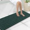 image:imageSmiry Bathroom Toilet Rugs U Shaped 24x20 Extra Soft Absorbent Non Slip Rubber Backing Chenille Contour Bath Rugs for Toilet Machine Washable Contoured Bath Mats Navy BlueGreen