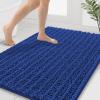 image:imageSmiry Bathroom Toilet Rugs U Shaped 24x20 Extra Soft Absorbent Non Slip Rubber Backing Chenille Contour Bath Rugs for Toilet Machine Washable Contoured Bath Mats Navy BlueRoyal Blue