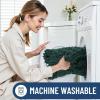 image:imageSmiry Bathroom Toilet Rugs U Shaped 24x20 Extra Soft Absorbent Non Slip Rubber Backing Chenille Contour Bath Rugs for Toilet Machine Washable Contoured Bath Mats Navy BlueGreen