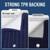 image:imageSmiry Bathroom Toilet Rugs U Shaped 24x20 Extra Soft Absorbent Non Slip Rubber Backing Chenille Contour Bath Rugs for Toilet Machine Washable Contoured Bath Mats Navy BlueDeep Blue