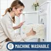 image:imageSmiry Bathroom Toilet Rugs U Shaped 24x20 Extra Soft Absorbent Non Slip Rubber Backing Chenille Contour Bath Rugs for Toilet Machine Washable Contoured Bath Mats Navy BlueIvory