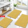 image:imageSmiry Bathroom Toilet Rugs U Shaped 24x20 Extra Soft Absorbent Non Slip Rubber Backing Chenille Contour Bath Rugs for Toilet Machine Washable Contoured Bath Mats Navy BlueYellow