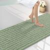image:imageSmiry Bathroom Toilet Rugs U Shaped 24x20 Extra Soft Absorbent Non Slip Rubber Backing Chenille Contour Bath Rugs for Toilet Machine Washable Contoured Bath Mats Navy BlueSage Green