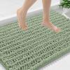 image:imageSmiry Bathroom Toilet Rugs U Shaped 24x20 Extra Soft Absorbent Non Slip Rubber Backing Chenille Contour Bath Rugs for Toilet Machine Washable Contoured Bath Mats Navy BlueSage Green