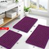 image:imageSmiry Bathroom Toilet Rugs U Shaped 24x20 Extra Soft Absorbent Non Slip Rubber Backing Chenille Contour Bath Rugs for Toilet Machine Washable Contoured Bath Mats Navy BlueViolet