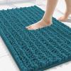 image:imageSmiry Bathroom Toilet Rugs U Shaped 24x20 Extra Soft Absorbent Non Slip Rubber Backing Chenille Contour Bath Rugs for Toilet Machine Washable Contoured Bath Mats Navy BlueLake Blue