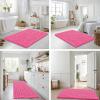 image:imageSmiry Bathroom Toilet Rugs U Shaped 24x20 Extra Soft Absorbent Non Slip Rubber Backing Chenille Contour Bath Rugs for Toilet Machine Washable Contoured Bath Mats Navy BlueHot Pink