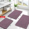 image:imageSmiry Bathroom Toilet Rugs U Shaped 24x20 Extra Soft Absorbent Non Slip Rubber Backing Chenille Contour Bath Rugs for Toilet Machine Washable Contoured Bath Mats Navy BlueDeep Plum