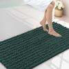 image:imageSmiry Bathroom Toilet Rugs U Shaped 24x20 Extra Soft Absorbent Non Slip Rubber Backing Chenille Contour Bath Rugs for Toilet Machine Washable Contoured Bath Mats Navy BlueGreen