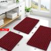 image:imageSmiry Bathroom Toilet Rugs U Shaped 24x20 Extra Soft Absorbent Non Slip Rubber Backing Chenille Contour Bath Rugs for Toilet Machine Washable Contoured Bath Mats Navy BlueRed
