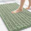 image:imageSmiry Bathroom Toilet Rugs U Shaped 24x20 Extra Soft Absorbent Non Slip Rubber Backing Chenille Contour Bath Rugs for Toilet Machine Washable Contoured Bath Mats Navy BlueSage Green