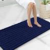 image:imageSmiry Bathroom Toilet Rugs U Shaped 24x20 Extra Soft Absorbent Non Slip Rubber Backing Chenille Contour Bath Rugs for Toilet Machine Washable Contoured Bath Mats Navy BlueNavy Blue