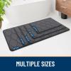 image:imageSmiry Memory Foam Bath Mat 30x20 Ultra Soft NonSlip Bathroom Rugs Plush Water Absorbent Quick Dry and Machine Washable Floor Mat for Shower Tub amp Home Decor Navy BlueDark Grey