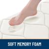 image:imageSmiry Memory Foam Bath Mat 30x20 Ultra Soft NonSlip Bathroom Rugs Plush Water Absorbent Quick Dry and Machine Washable Floor Mat for Shower Tub amp Home Decor Navy BlueIvory