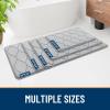 image:imageSmiry Memory Foam Bath Mat 30x20 Ultra Soft NonSlip Bathroom Rugs Plush Water Absorbent Quick Dry and Machine Washable Floor Mat for Shower Tub amp Home Decor Navy BlueLight Grey
