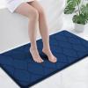 image:imageSmiry Memory Foam Bath Mat 30x20 Ultra Soft NonSlip Bathroom Rugs Plush Water Absorbent Quick Dry and Machine Washable Floor Mat for Shower Tub amp Home Decor Navy BlueNavy Blue