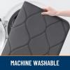 image:imageSmiry Memory Foam Bath Mat 30x20 Ultra Soft NonSlip Bathroom Rugs Plush Water Absorbent Quick Dry and Machine Washable Floor Mat for Shower Tub amp Home Decor Navy BlueDark Grey