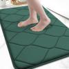 image:imageSmiry Memory Foam Bath Mat 30x20 Ultra Soft NonSlip Bathroom Rugs Plush Water Absorbent Quick Dry and Machine Washable Floor Mat for Shower Tub amp Home Decor Navy BlueHunter Green