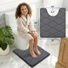 image:imageSmiry Memory Foam Bath Mat 30x20 Ultra Soft NonSlip Bathroom Rugs Plush Water Absorbent Quick Dry and Machine Washable Floor Mat for Shower Tub amp Home Decor Navy BlueDark Grey