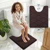 image:imageSmiry Memory Foam Bath Mat 30x20 Ultra Soft NonSlip Bathroom Rugs Plush Water Absorbent Quick Dry and Machine Washable Floor Mat for Shower Tub amp Home Decor Navy BlueBrown