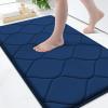 image:imageSmiry Memory Foam Bath Mat 30x20 Ultra Soft NonSlip Bathroom Rugs Plush Water Absorbent Quick Dry and Machine Washable Floor Mat for Shower Tub amp Home Decor Navy BlueNavy Blue