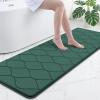 image:imageSmiry Memory Foam Bath Mat 30x20 Ultra Soft NonSlip Bathroom Rugs Plush Water Absorbent Quick Dry and Machine Washable Floor Mat for Shower Tub amp Home Decor Navy BlueHunter Green