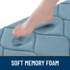 image:imageSmiry Memory Foam Bath Mat 30x20 Ultra Soft NonSlip Bathroom Rugs Plush Water Absorbent Quick Dry and Machine Washable Floor Mat for Shower Tub amp Home Decor Navy BlueAiry Blue