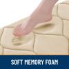 image:imageSmiry Memory Foam Bath Mat 30x20 Ultra Soft NonSlip Bathroom Rugs Plush Water Absorbent Quick Dry and Machine Washable Floor Mat for Shower Tub amp Home Decor Navy BlueBeige